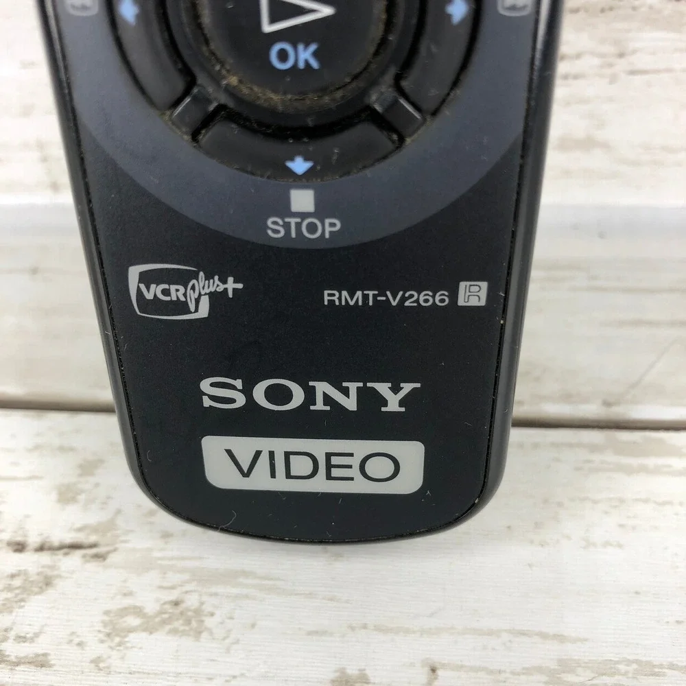 Sony RMT-V266 VCR Plus Remote Control Genuine OEM Black Video Player Controller